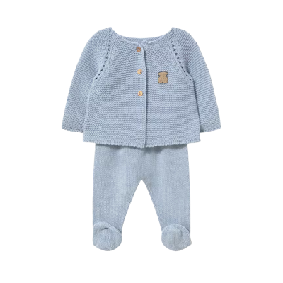 8434134560154 Tous Baby Conjunto Bebé Tricotado Azul 1-3M