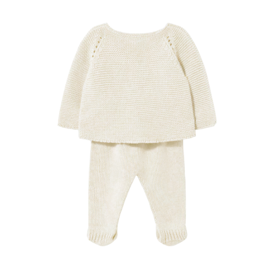 Tous Baby Conjunto de Malha Bebé Tricot Bege 1-3M | Presente recém nascido| Farmácia d'Arrábida