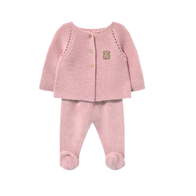 8434134560130 Tous Baby Conjunto de Malha Bebé Tricot Rosa 1-3M | Presente recém nascido