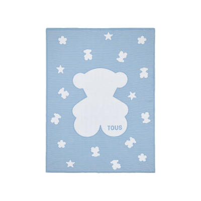 8434134552159 Tous Baby Manta Bebé para Berço Ursos Azul 78x104cm