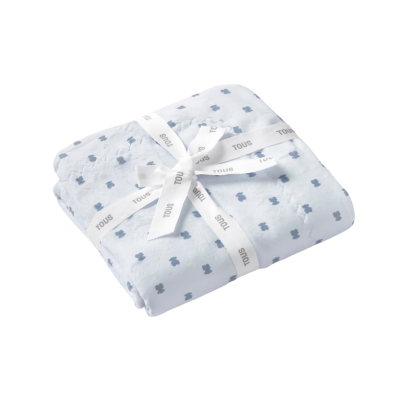 Tous Baby Manta Bebé de Pelo Curto Azul Ursos 75x75cm | Farmácia d'Arrábida