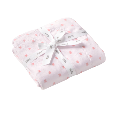 Tous Baby Manta Bebé de Pelo Curto Rosa Ursos 75x75cm | Farmácia d'Arrábida