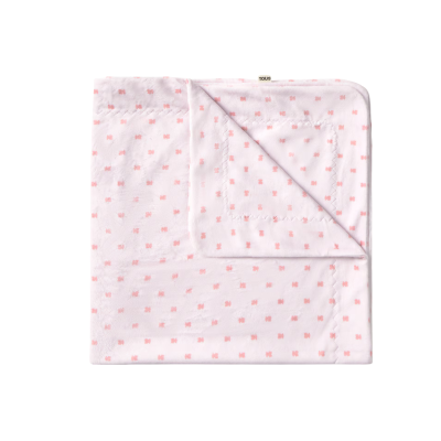 8434134551275 Tous Baby Manta Bebé de Pelo Curto Rosa Ursos 75x75cm