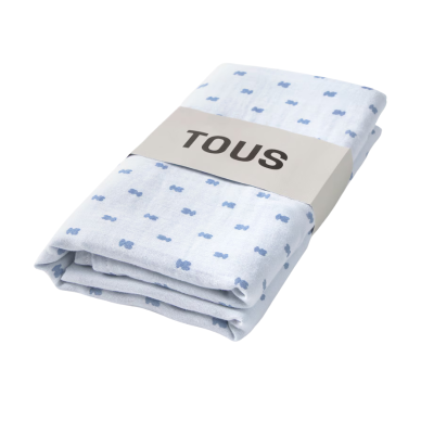 8434134553637 Tous Baby Musselina Bebé de Algodão Ursos Azul 98x118cm