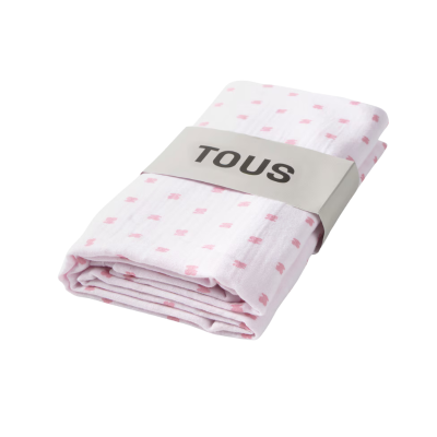 8434134553620 Tous Baby Musselina Bebé de Algodão Ursos Rosa 98x118cm