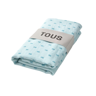 8434134553644 Tous Baby Musselina Bebé de Algodão Ursos Verde 98x118cm