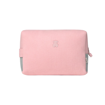 8434134551961 Tous Baby Nécessaire Rosa com Urso Bordado 26x12x17cm