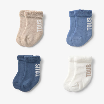 Tous Baby Conjunto 4 Pares de Meias Bebé Azul 6-12M | Farmácia d'Arrábida