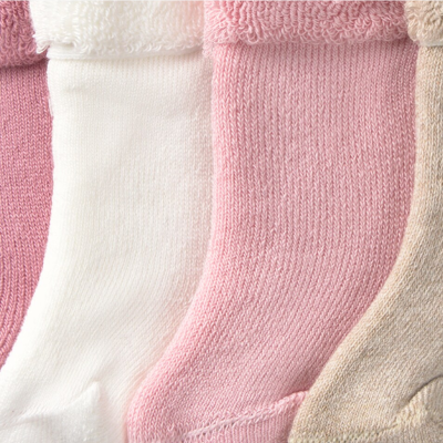 Tous Baby Conjunto 4 Pares de Meias Bebé Rosa 6-12M | Farmácia d'Arrábida