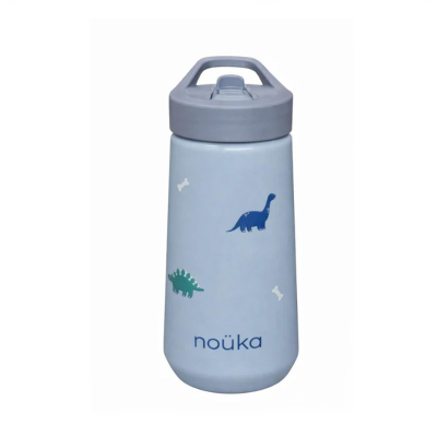 Noüka Garrafa Plástico Tampa Flip-Top Palhinha 400ml Dino | Farmácia d'Arrábida