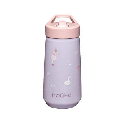 Noüka Garrafa de Plástico Tampa Flip-Top e Palhinha 400ml Bailarina | Farmácia d'Arrábida