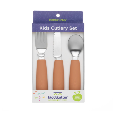 KiddiKutter Conjunto de Talheres Infantil Peach Fuzz 3 peças | Farmácia d'Arrábida