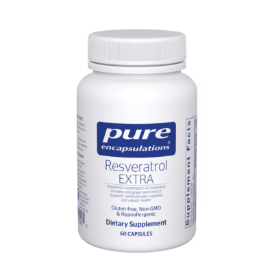 7600486 Pure Encapsulations Resveratrol EXTRA 60 Cápsulas | Suporte Celular e Cardiovascular