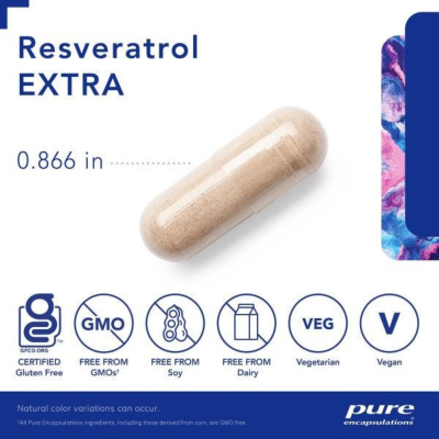 Pure Encapsulations Resveratrol EXTRA 60 Cáps | Farmácia d'Arrábida
