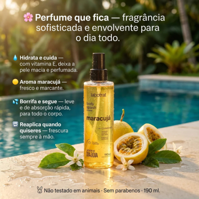 Labotrat Dia a Dia Body Splash Maracujá 190ml  | Farmácia d'Arrábida