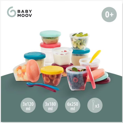 Babymoov Babybols Multi Set 12 Recipientes + 3 Colheres | Farmácia d'Arrábida