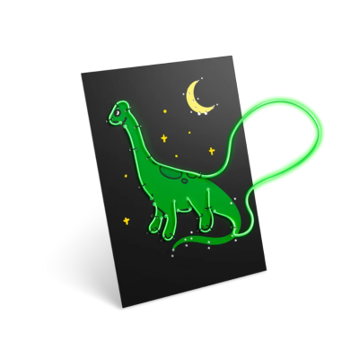 5407009182679 Kidywolf Kidyneon Dino Kit Decoração Luminosa de Parede
