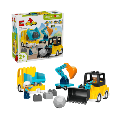 LEGO Duplo Town Veículos de Construção 3 em 1 +2A | Farmácia d'Arrábida