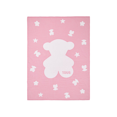 8434134552081 Tous Baby Manta Bebé para Berço Multi Ursos Rosa 78x104cm
