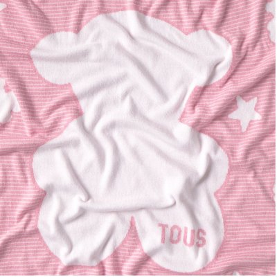 Tous Baby Manta Bebé para Berço Multi Ursos Rosa 78x104cm | Farmácia d'Arrábida