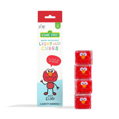 0850016823298 GloPals Rua Sésamo Elmo | Cubos Luminosos para Água x4