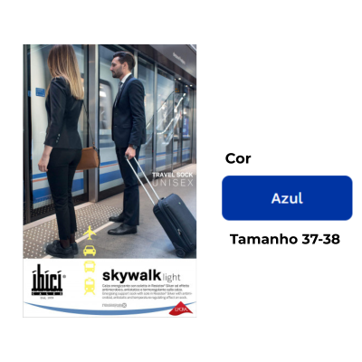Ibici 70 Skywalk Light Meia Homem AD pelo Joelho XS 37-38 Cor Azul