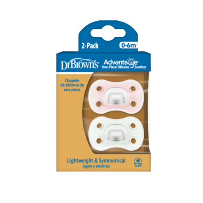 Dr. Brown's Advantage Chupeta 0-6M Rosa e Verde x | Farmácia d'Arrábida