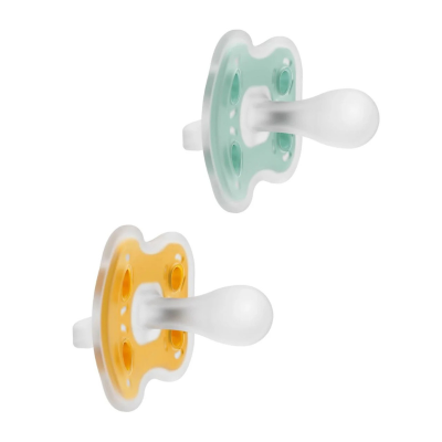 7642918 Dr. Brown's Advantage Chupeta 6-18M Verde e Amarelo x2