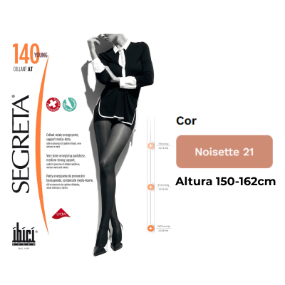 Ibici 140 Young Collants T1 150-162cm Cor Noisette 21 | Efeito modelador nas nádegas