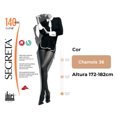 Ibici 140 Young Collants T4 172-182cm Cor Chamois 36 | Efeito modelador nas nádegas