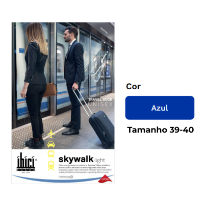 Ibici 70 Skywalk Light Meia Homem pelo Joelho S 39-40 Cor Azul