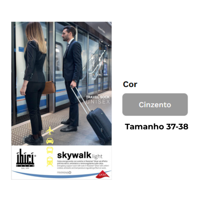 Ibici 70 Skywalk Light Meia Homem pelo Joelho XS 37-38 Cor Cinzento