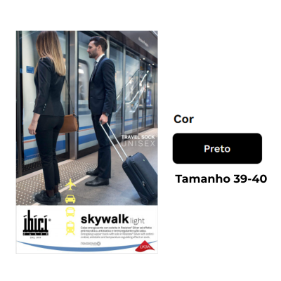 Ibici 70 Skywalk Light Meia Homem AD pelo Joelho S 39-40 Cor Preto