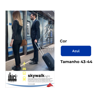 Ibici 70 Skywalk Light Meia Homem AD pelo Joelho L 43-44 Cor Azul