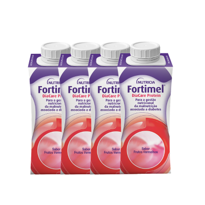 7542068 Fortimel DiaCare Protein Frutos-vermelhos 200ml x4