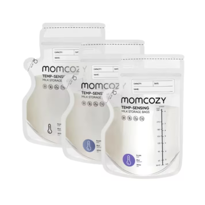 0762765368350 Momcozy Sacos Leite Materno com Termómetro x60 | 240ml