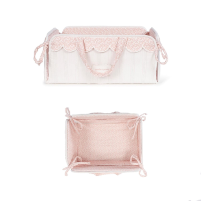 8435748612857 Pasito a Pasito Cesta Organizadora Maison Tender Flores Rosa