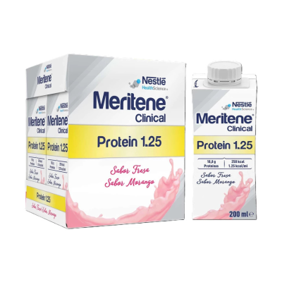 Meritene Clinical Protein 1.25 Morango 4x200ml | Farmácia d'Arrábida
