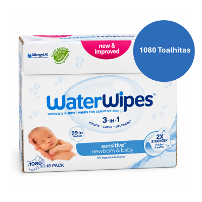 Waterwipes Toalhitas Bebé Box 18x60 Unidades 1080 Toalhitas