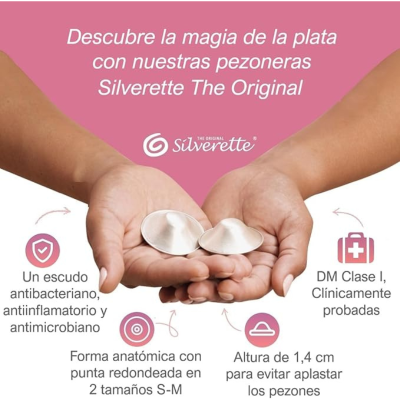 Silverette Mamilos de Prata Tamanho S Amamentação | Farmácia d'Arrábida