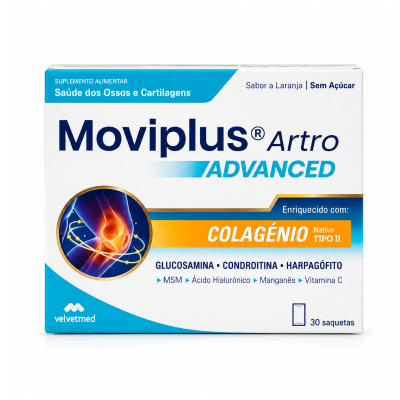 Moviplus Artro Advanced x30 Saquetas | Saúde dos Ossos e Cartilagens - Sabor a Laranja