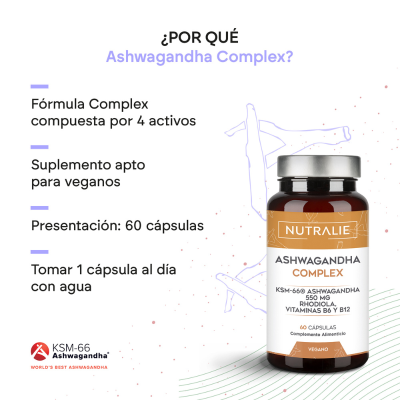Nutralie Ashwagandha Complex 60 Cápsulas | Farmácia d'Arrábida