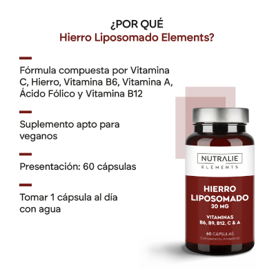 Nutralie Ferro Lipossomado 60 Cáps Cansaço e fadiga | Farmácia d'Arrábida