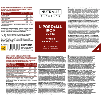 Nutralie Ferro Lipossomado 60 Cáps Cansaço e fadiga | Farmácia d'Arrábida