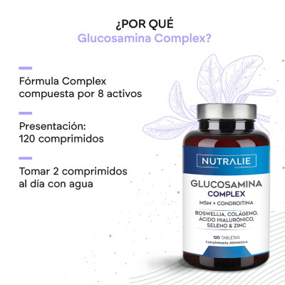 Nutralie Glucosamina Complex x120 Cápsulas | Farmácia d'Arrábida
