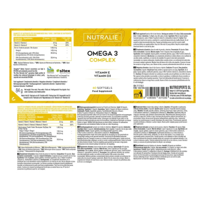 Nutralie Omega 3 Complex x60 Cápsulas EPA + DHA | Farmácia d'Arrábida