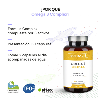 Nutralie Omega 3 Complex x60 Cápsulas EPA + DHA | Farmácia d'Arrábida