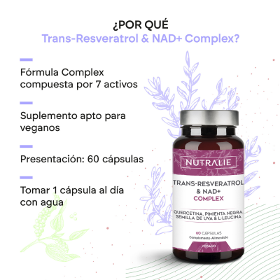 Nutralie Trans-Resveratrol & NAD+ Complex x60 Cápsulas | Farmácia d'Arrábida