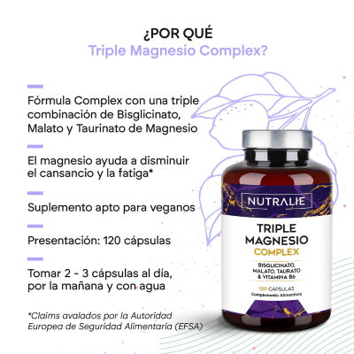 Nutralie Triple Magnesium Complex x120 Cápsulas | Farmácia d'Arrábida