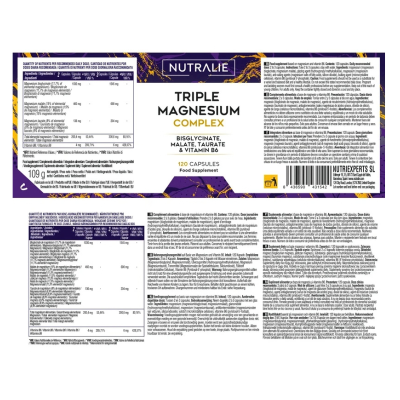 Nutralie Triple Magnesium Complex x120 Cápsulas | Farmácia d'Arrábida